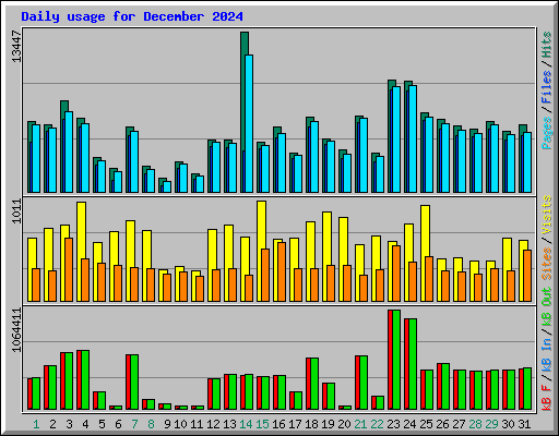 Daily usage for December 2024
