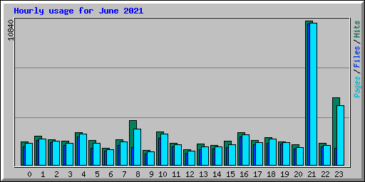 Hourly usage for June 2021