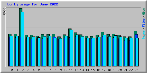 Hourly usage for June 2022