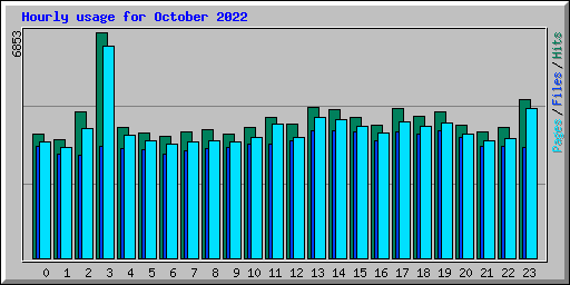 Hourly usage for October 2022