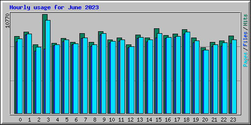Hourly usage for June 2023